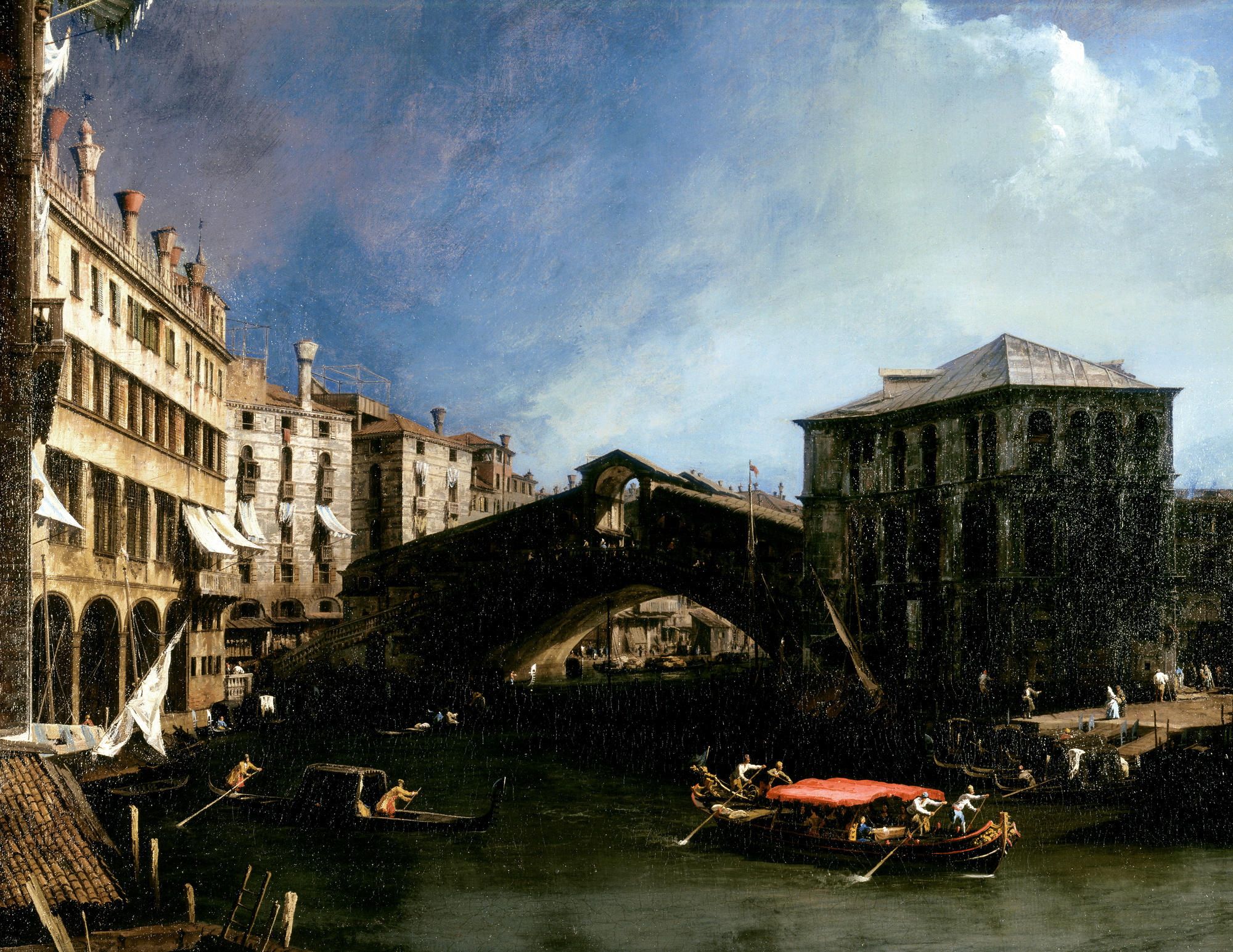 The Rialto Bridge seen from North. 1725.